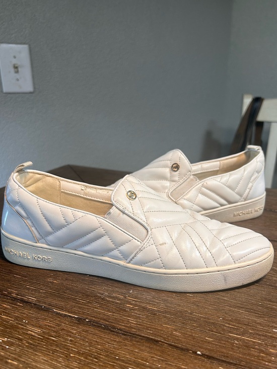 Michael Kors Shoes - Michael Kors white slip on sneakers size 10